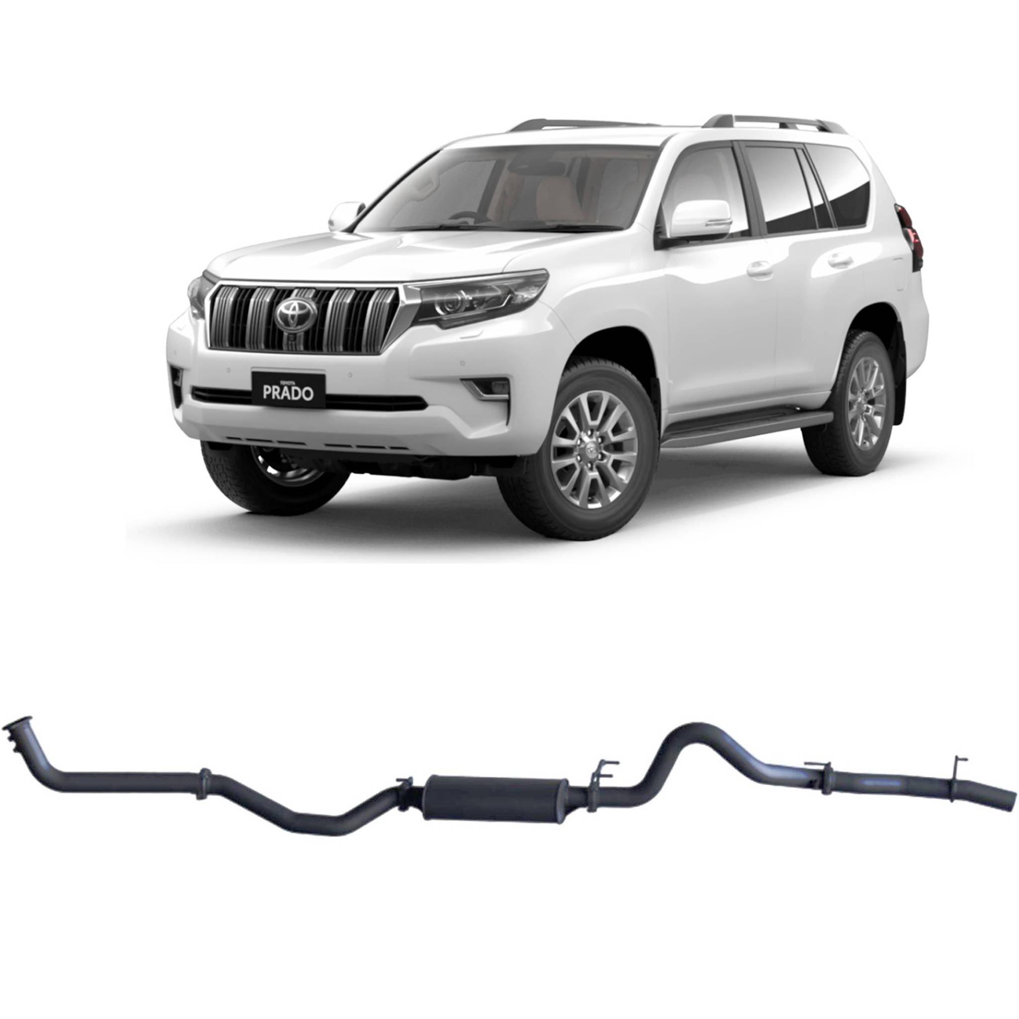 Redback Extreme Duty Exhaust for Toyota Prado 150 Series (08/2015 - 06/2024)
